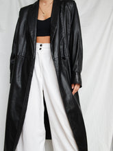 Load image into Gallery viewer, Leather trench coat