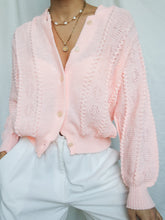 Load image into Gallery viewer, "Georgia" pink knitted cardigan