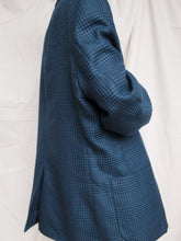 Load image into Gallery viewer, Blue houndstooth blazer (M men)