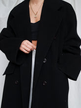Load image into Gallery viewer, "Elise" black long coat