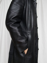 Load image into Gallery viewer, "Jane" Leather black coat