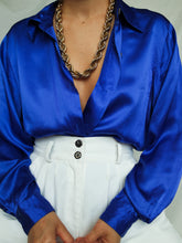 Load image into Gallery viewer, "Majorelle" silk blouse - lallasshop