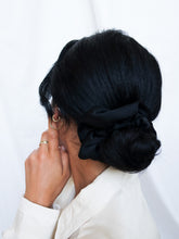 Load image into Gallery viewer, "Back to black" half silk scrunchie - lallasshop