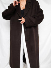 Load image into Gallery viewer, "Jena" dark brown long coat (L)