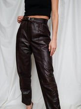 Load image into Gallery viewer, Brown leather pants