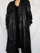 Load image into Gallery viewer, Leather trench coat