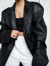 Load image into Gallery viewer, Leather trench coat