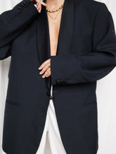 Load image into Gallery viewer, Dark blue smoking blazer