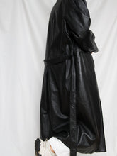Load image into Gallery viewer, Leather trench coat