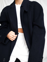 Load image into Gallery viewer, Blue navy maxi coat