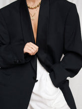 Load image into Gallery viewer, Dark blue smoking blazer