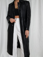 Load image into Gallery viewer, "Jane" Leather black coat