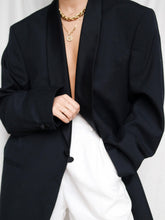 Load image into Gallery viewer, Dark blue smoking blazer