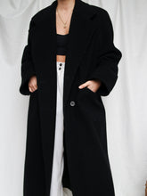 Load image into Gallery viewer, "Elise" black long coat