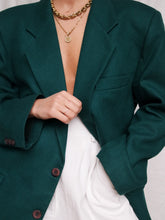 Load image into Gallery viewer, Wool and cashmere green blazer