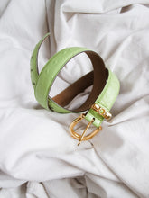 Load image into Gallery viewer, light green leather belt
