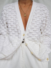 Load image into Gallery viewer, "Snow" knitted cardigan (M)