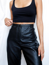 Load image into Gallery viewer, "Alma" black leather pants - lallasshop
