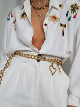 Load image into Gallery viewer, Heart gold metal belt