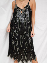 Load image into Gallery viewer, "On fire" sequin and pearl dress