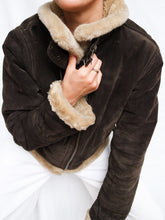 Load image into Gallery viewer, Leather trucker bombers jacket