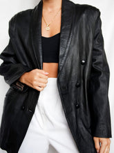 Load image into Gallery viewer, Black Leather blazer