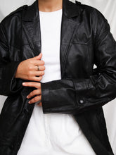 Load image into Gallery viewer, "Nana" leather trench coat (L)