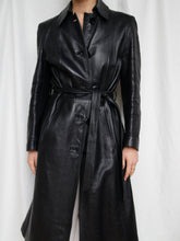 Load image into Gallery viewer, "Jane" Leather black coat