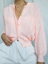 Load image into Gallery viewer, "Georgia" pink knitted cardigan