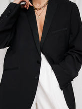 Load image into Gallery viewer, Black smoking blazer