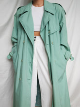 Load image into Gallery viewer, Water green trench coat - lallasshop