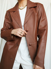 Load image into Gallery viewer, "The brown" leather coat