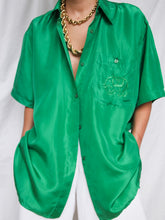 Load image into Gallery viewer, "Emerald" silk shirt - lallasshop
