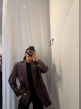 Load image into Gallery viewer, Vintage leather blazer
