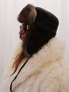 leather and fur chapka
