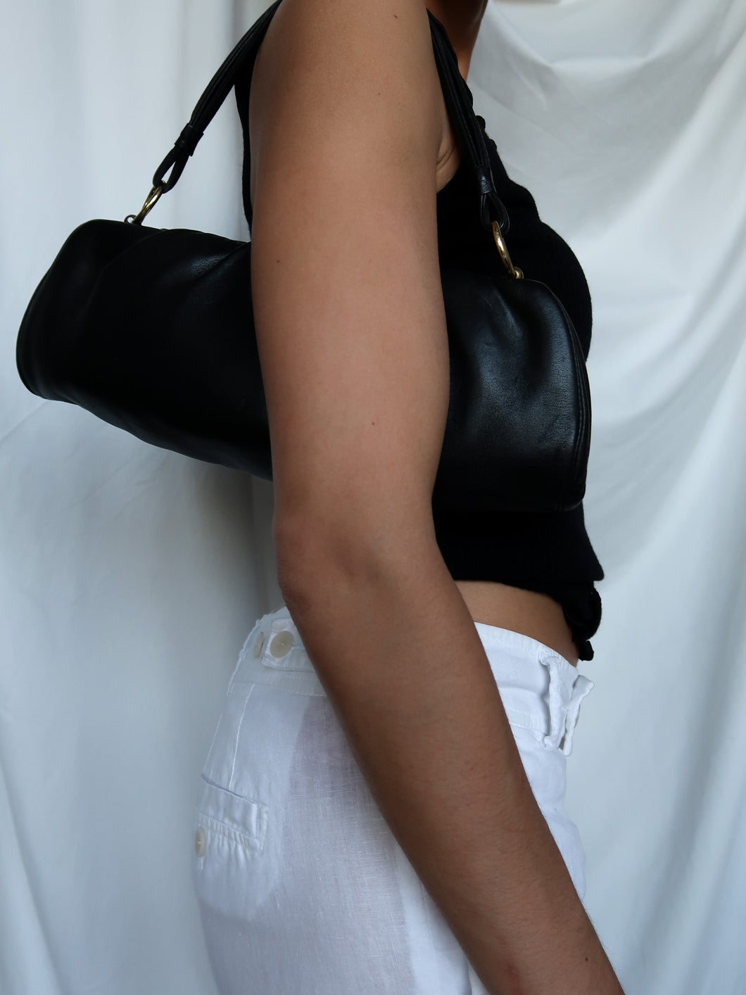 Baguette leather bag