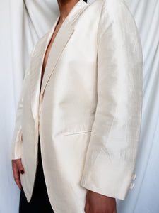 "Swan" pure silk blazer
