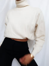 Load image into Gallery viewer, Ivory cashmere turtleneck
