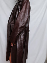 Load image into Gallery viewer, &quot;Brownie&quot; leather trench coat
