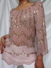 Load image into Gallery viewer, ANTIK BATIK silk &amp; pearls top
