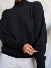 Load image into Gallery viewer, Dark grey knitted jumper
