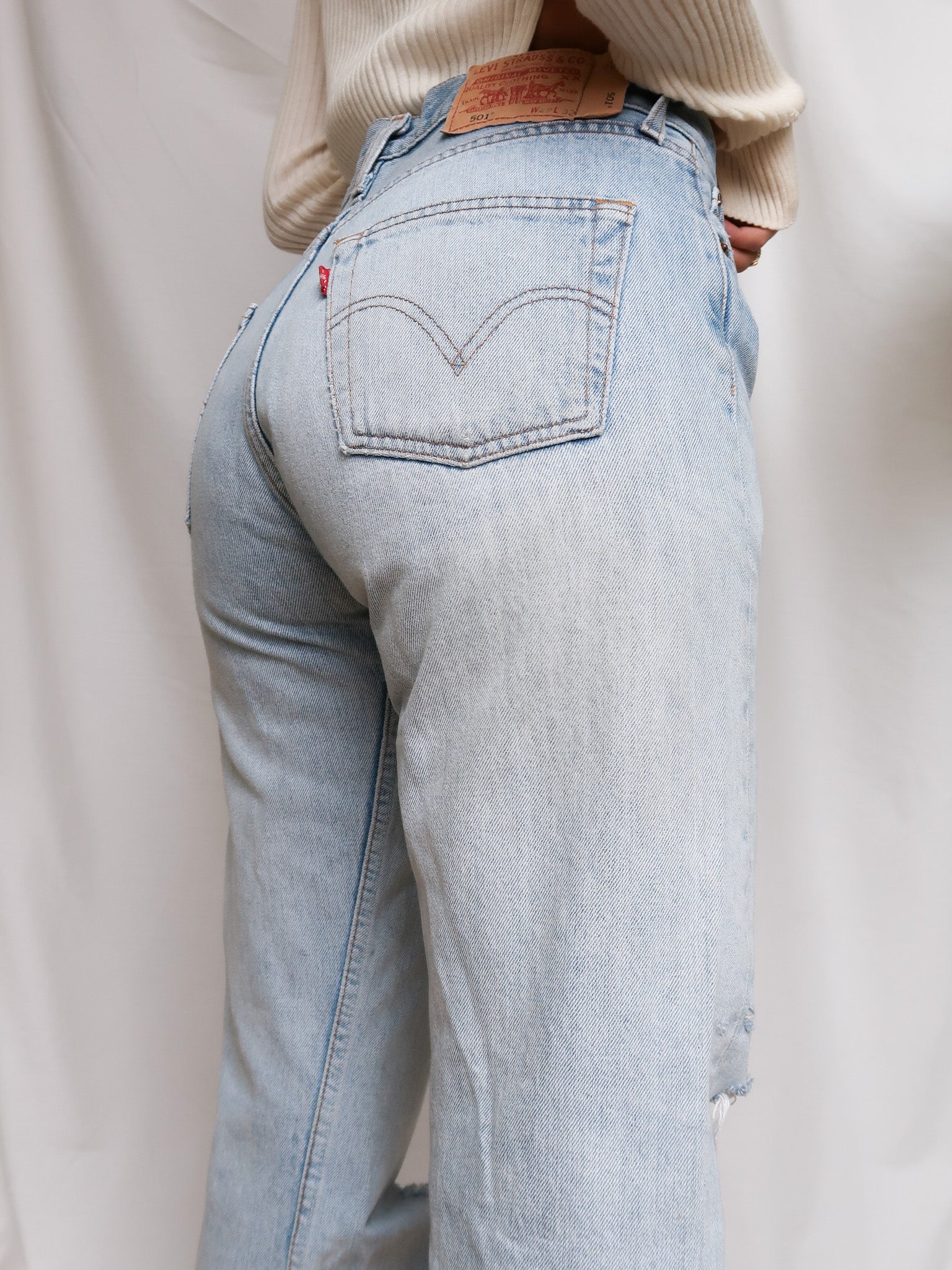 501 LEVI'S ripped jeans – lallasshop : consciously curated