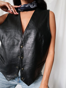 "Noah" leather vest