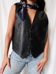 "Noah" leather vest