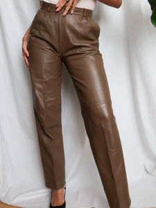 "Moka" leather pants