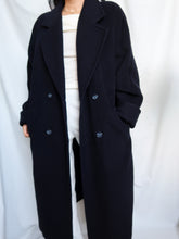 Load image into Gallery viewer, Navy blue vintage coat
