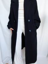 Load image into Gallery viewer, Navy blue vintage coat
