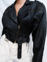 Load image into Gallery viewer, &quot;Eva&quot; 80&#39; leather jacket

