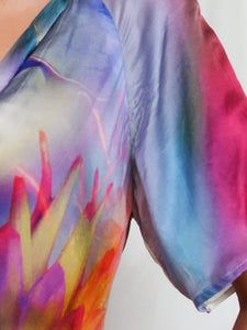 "Flora" silk top