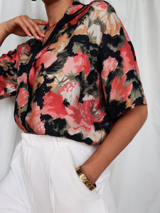 "Rosas" silk shirt